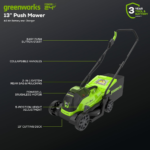 Greenworks 24V 13” bežična kosilica (brushless) + 4.0Ah baterija i punjač - Slika 2